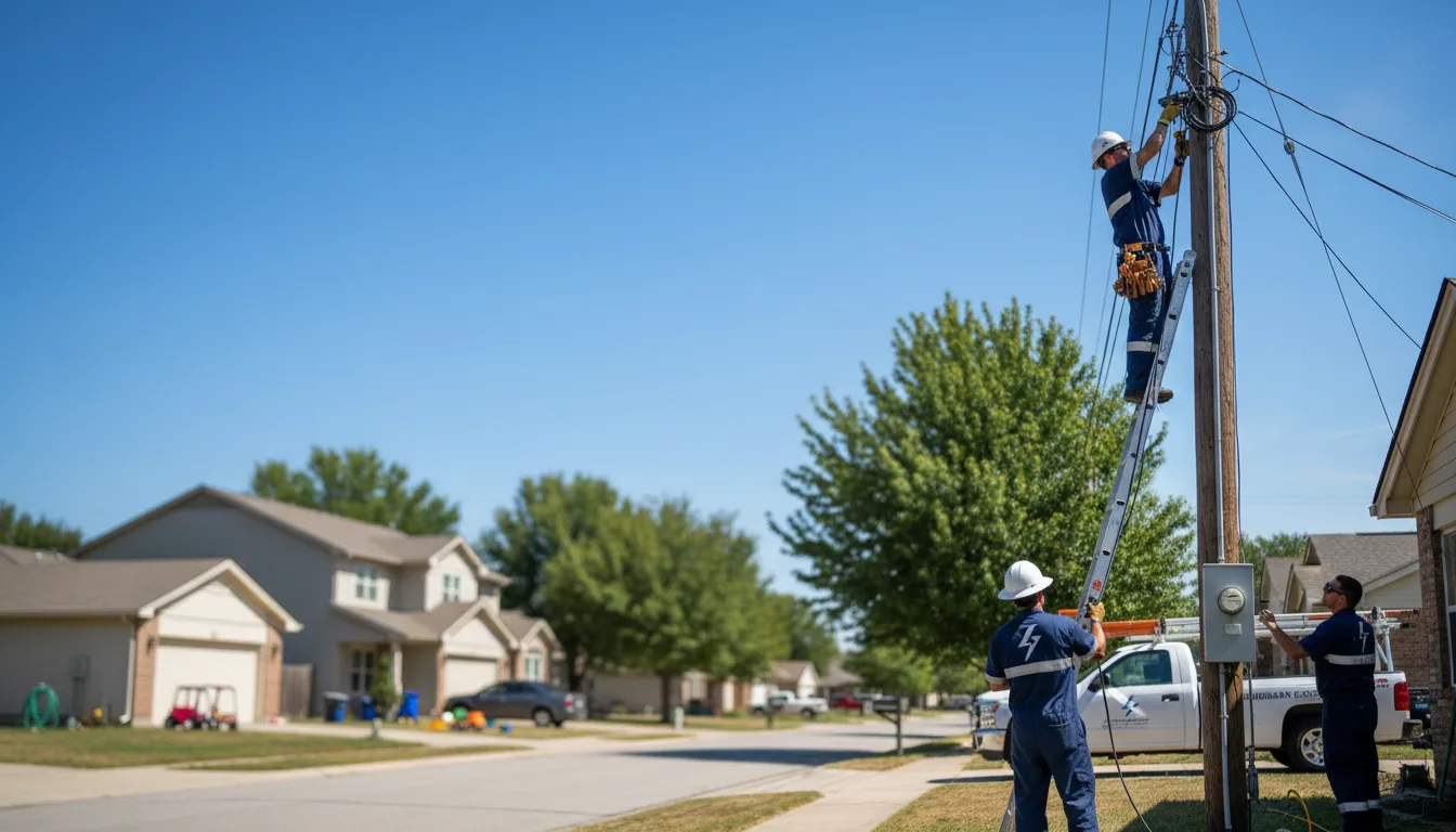 Residential electrician providing installation services in Buffalo Gap, TX
